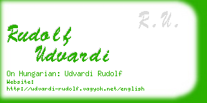 rudolf udvardi business card